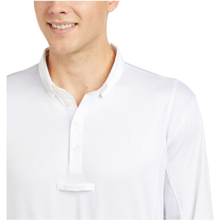2022 Ariat Mens Long Sleeve Tek Show Shirt 10035393 - White